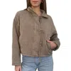 Blu Pepper Quilted Jacket With Ties In Light Olive In Multi
