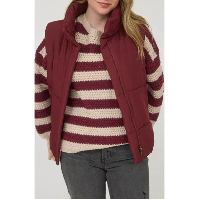 Blu Pepper Quilted Vest In Red