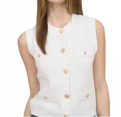Blu Pepper Radiate Chic Vest In Off White