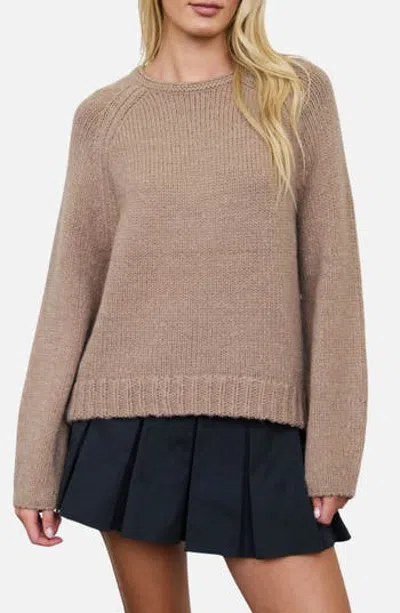 Blu Pepper Raglan Rib Knit Sweater In Multi