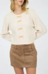 Blu Pepper Ribbon Crewneck Sweater In Neutral