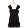 Blu Pepper Ruffle Dot Minidress