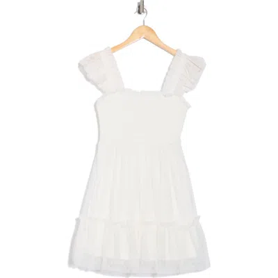 Blu Pepper Ruffle Dot Minidress