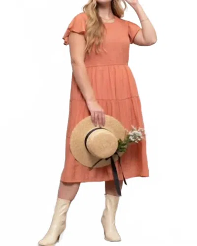 Blu Pepper Samantha Dress In Apricot In Brown