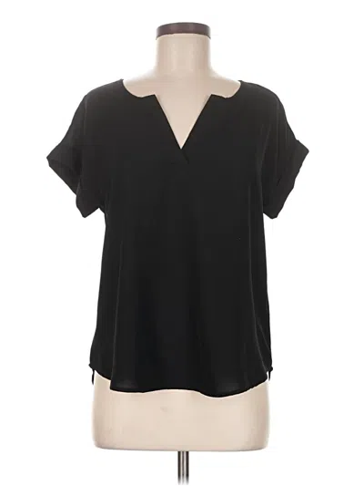 Pre-owned Blu Pepper Short Sleeve Blouse In Black