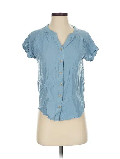 Pre-owned Blu Pepper Short Sleeve Blouse In Blue