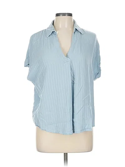 Pre-owned Blu Pepper Short Sleeve Blouse In Blue