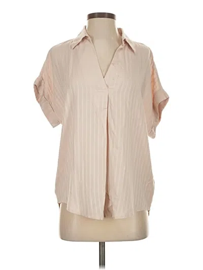 Pre-owned Blu Pepper Short Sleeve Blouse In Brown