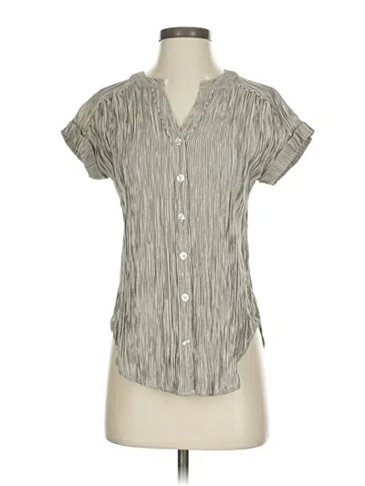 Pre-owned Blu Pepper Short Sleeve Blouse In Gray