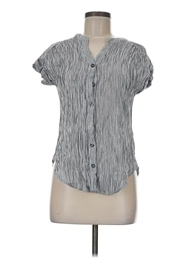 Pre-owned Blu Pepper Short Sleeve Blouse In Gray