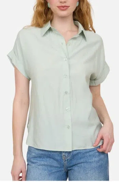 Blu Pepper Short Sleeve Button-up Shirt In Green