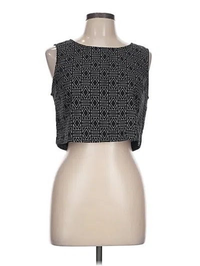 Pre-owned Blu Pepper Sleeveless Blouse In Black