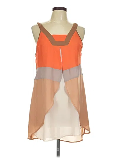 Pre-owned Blu Pepper Sleeveless Blouse In Orange