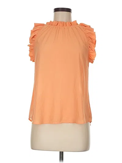Pre-owned Blu Pepper Sleeveless Blouse In Orange