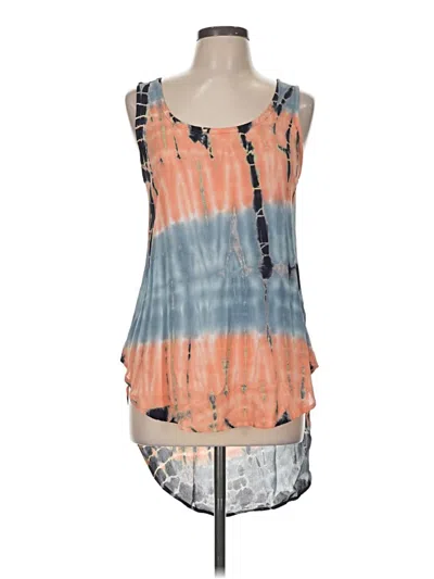 Pre-owned Blu Pepper Sleeveless Blouse In Orange