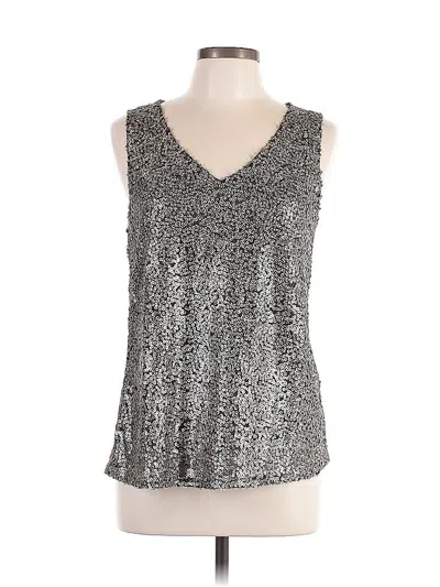Pre-owned Blu Pepper Sleeveless Blouse In Silver