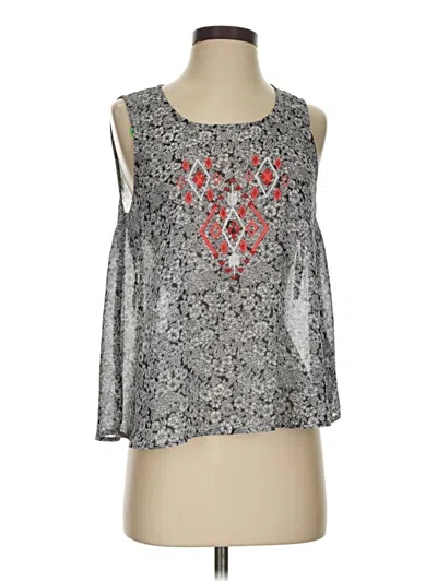 Pre-owned Blu Pepper Sleeveless Blouse In Silver
