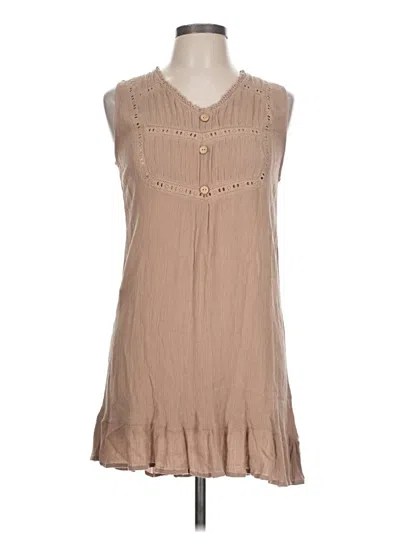Pre-owned Blu Pepper Sleeveless Blouse In Tan