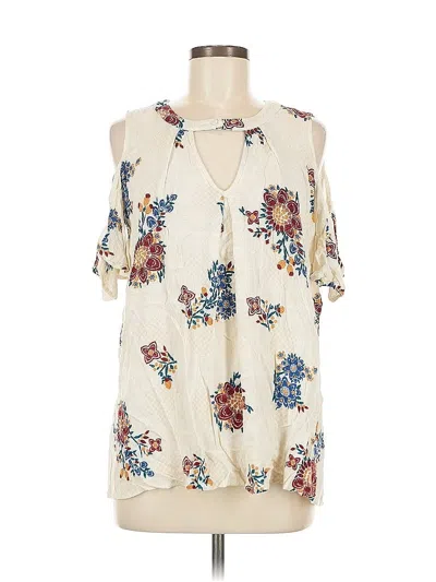 Pre-owned Blu Pepper Sleeveless Blouse In White