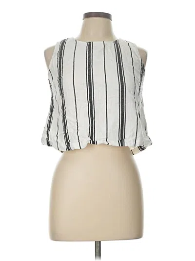 Pre-owned Blu Pepper Sleeveless Blouse In White