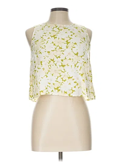 Pre-owned Blu Pepper Sleeveless Blouse In Yellow