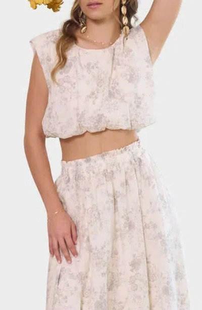 Blu Pepper Sleeveless Bubble Top