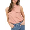 Blu Pepper Sleeveless Button-up Shirt