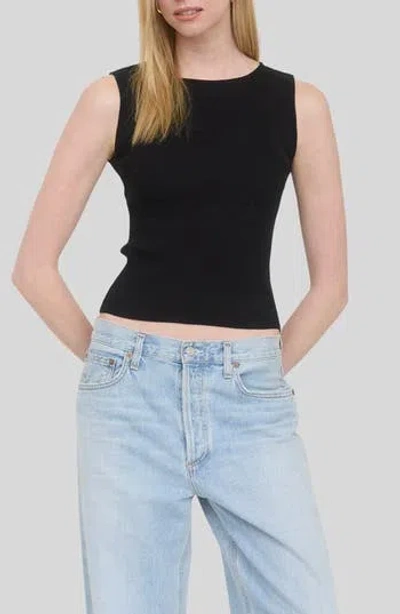 Blu Pepper Sleeveless Knit Top In Black