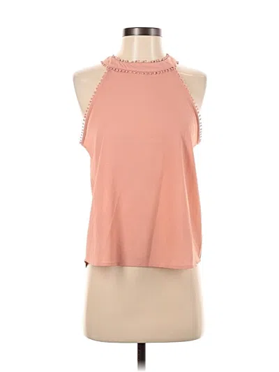 Blu Pepper Sleeveless Top Orange Halter Neckline Tops