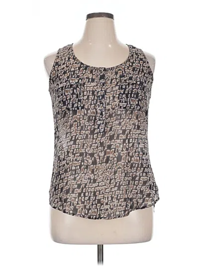 Pre-owned Blu Pepper Sleeveless Top Silver Scoop Neck Tops
