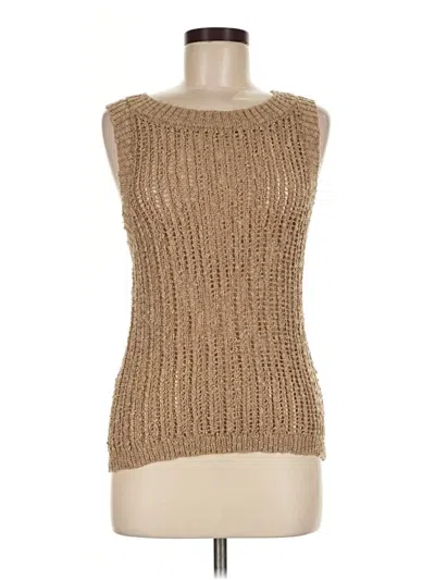 Pre-owned Blu Pepper Sleeveless Top Tan Boatneck Tops