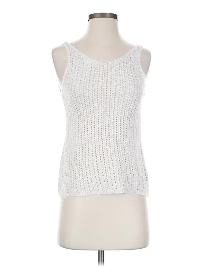 Pre-owned Blu Pepper Sleeveless Top White Scoop Neck Tops