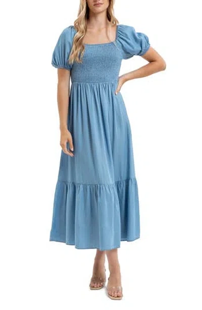 blu pepper chambray dress Billie Jean Chambray Midi Dress SMALL