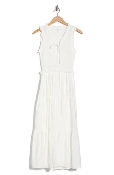 Blu Pepper Smocked Tiered Dress In Multi