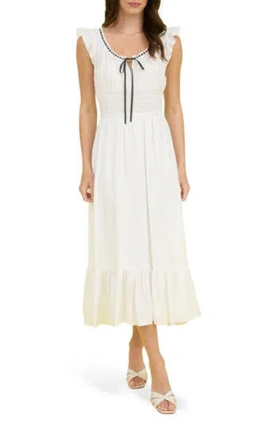 Blu Pepper Smocked Waist Midi Dress