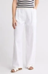 Blu Pepper Solid Wide Leg Pants In White