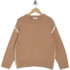 Blu Pepper Stitched Sweater In Brown
