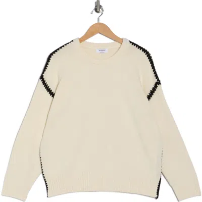 Blu Pepper Stitched Sweater In Neutral