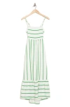 Blu Pepper Stripe Maxi Dress In Ivory