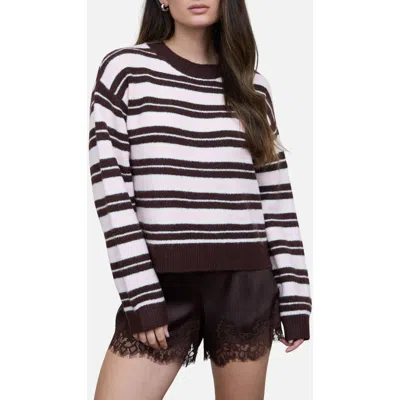 Blu Pepper Striped Crewneck Sweater In Multi