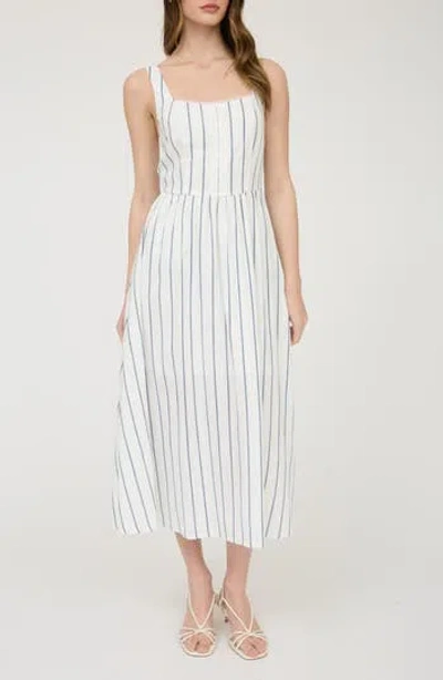 Blu Pepper Striped Midi Sundress