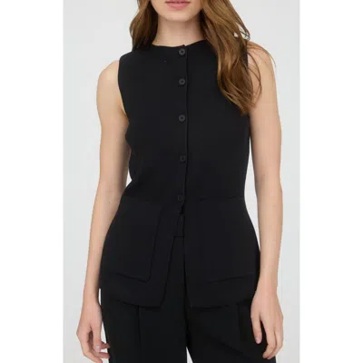 Blu Pepper Sweater Vest In Black