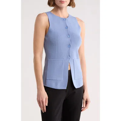 Blu Pepper Sweater Vest In Blue