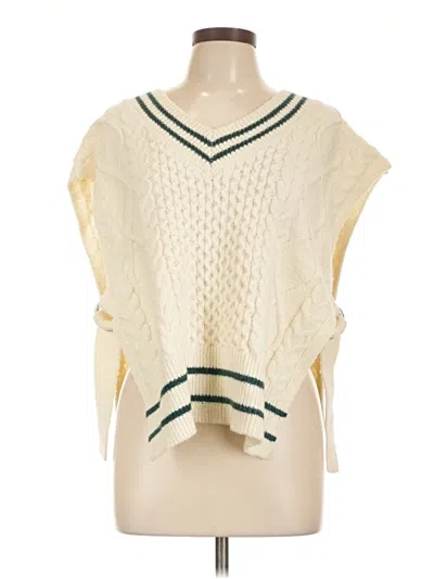 Pre-owned Blu Pepper Sweater Vest In White