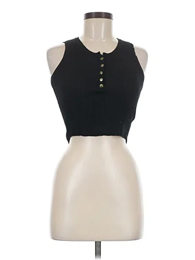 Pre-owned Blu Pepper Tank Top Black Halter Neckline Tops