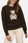 Blu Pepper Teddy Bear Pullover Sweater In Brown