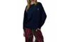 Blu Pepper Teddy Embroidered Pullover Sweatshirt In Navy In Blue