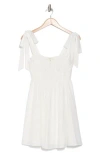 Blu Pepper Tie Strap Fit & Flare Minidress In White