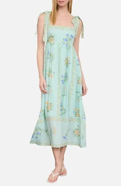 Blu Pepper Tie Strap Sundress In Green