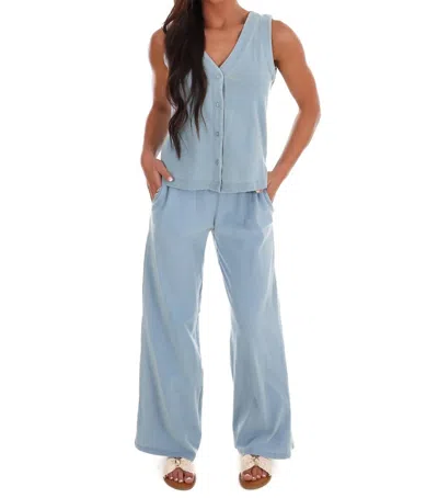 Blu Pepper True Fit Two Piece Set In Light Denim In Blue